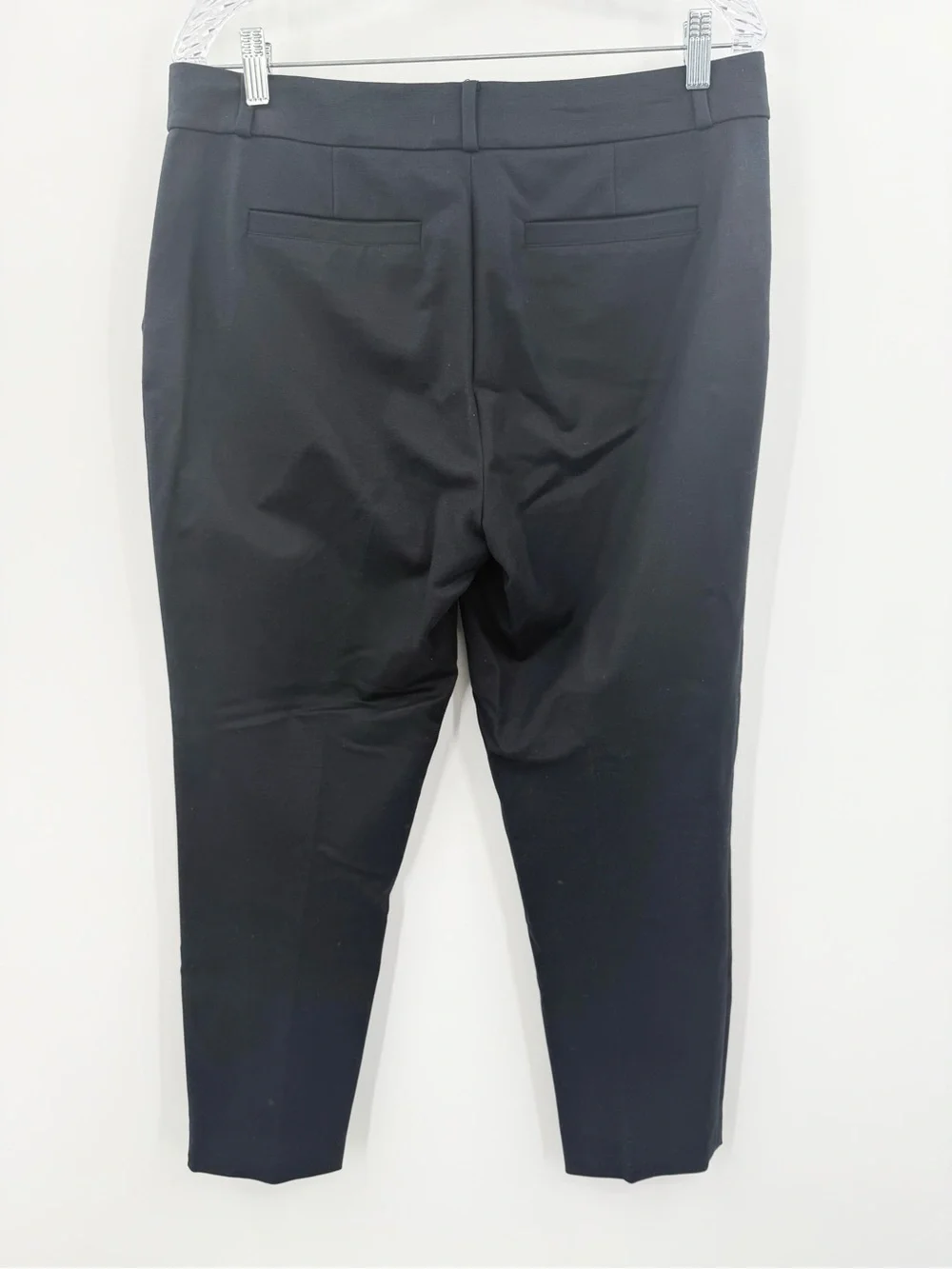 Kate Spade Saturday High Rise Flat Front Ankle Zip Trouser Pants Black Size 10